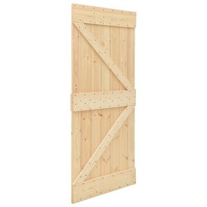vidaXL Posuvné dveře NARVIK Přirozená a černá 80 x 210 cm (152,5 cm)